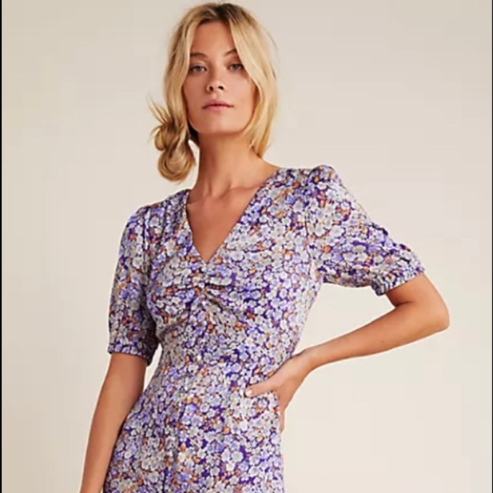 By Anthropologie size 12 -maxi dress -stunning colors- never worn